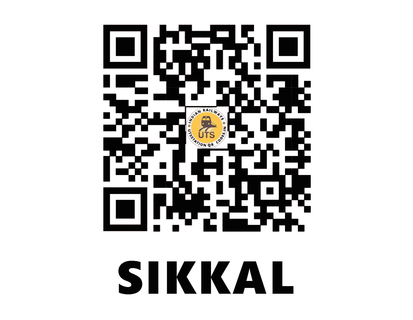UTS QR Code for SIKKAL - SKK - SR (TAMIL NADU)